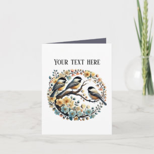 Cute Chickadee bird lovers  Card