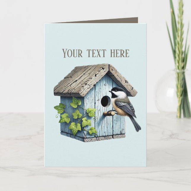 Cute Chickadee bird lovers  Card (Front)