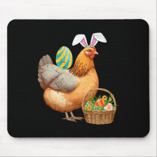 Cute Chicken And Bunny Ears Easter Egg Easter Day Mouse Pad