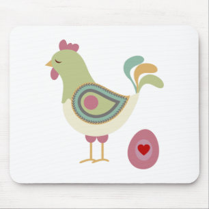 Cute Chicken And The Egg Mouse Pad