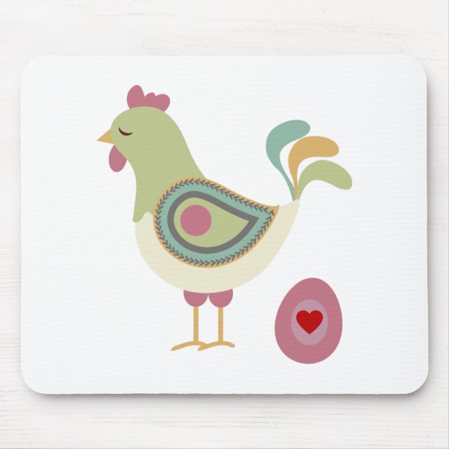 Cute Chicken And The Egg  Mouse Pad (Front)