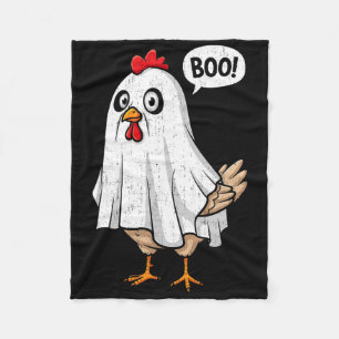 Cute Chicken Boo Funny Halloween Costume Men Women Fleece Blanket