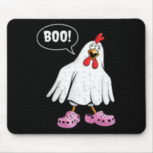 Cute Chicken Boo With Pink Shoes Funny Halloween M Mouse Pad