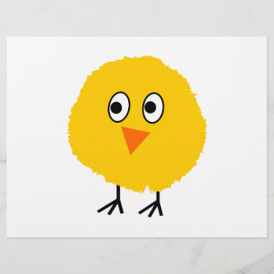 Cute chicken cartoon flyer