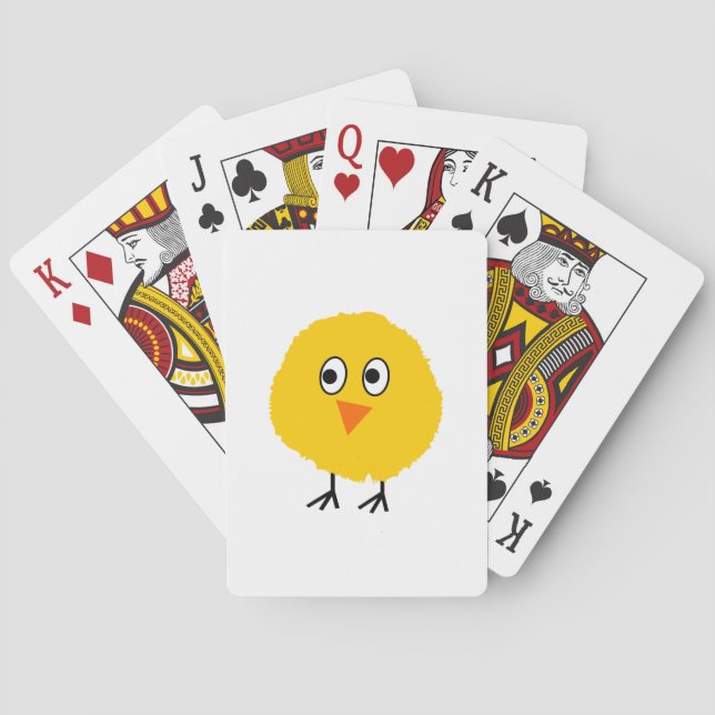 Cute chicken cartoon playing cards (Back)