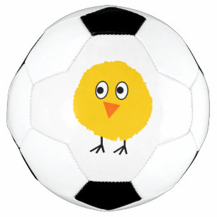 Cute chicken cartoon soccer ball