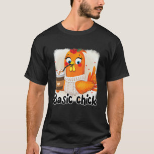 Cute chicken chick hen rooster farm fall thanksgiv T-Shirt