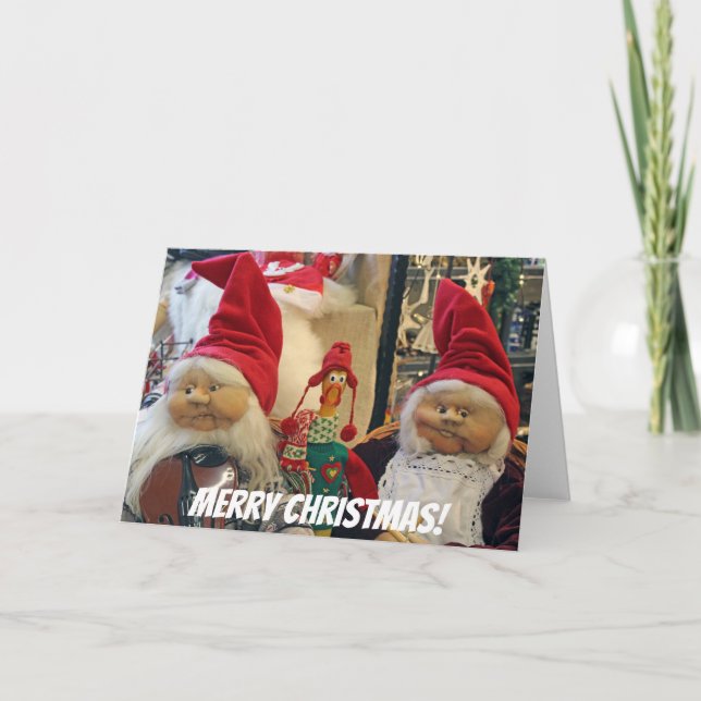 Cute Chicken Christmas Greeting Card! Holiday Card (Front)