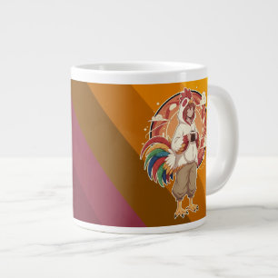 Cute Chicken Costume Coffee Morning Art Large Coffee Mug