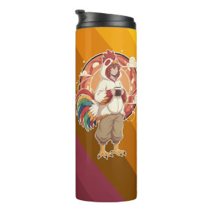 Cute Chicken Costume Coffee Morning Art Thermal Tumbler