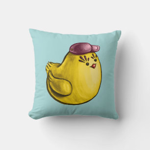 Cute Chicken Design – Funny Yellow Chick Easter Cushion