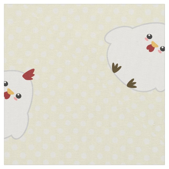 Cute Chicken Fabric (Close Up)