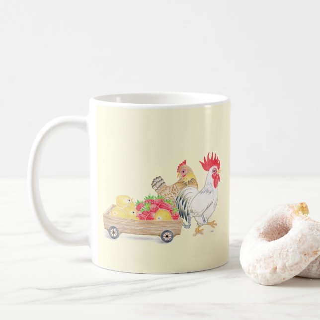 Cute Chicken Family Mug (With Donut)