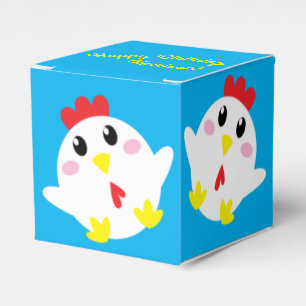 Cute Chicken Farm Kids 1st Birthday Party Favour Box