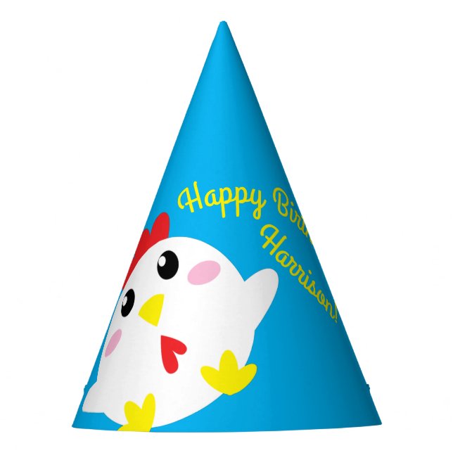 Cute Chicken Farm Kids 1st Birthday Party Party Hat (Front)