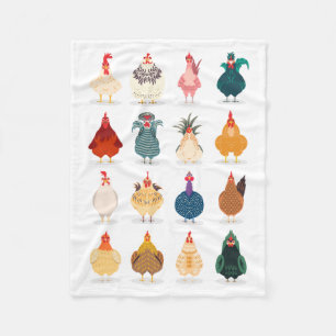 Cute Chicken Fleece Blanket