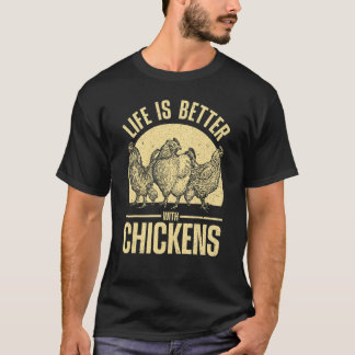 Cute Chicken For Men Women Chicken Farmer Whispere T-Shirt