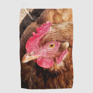 CUTE CHICKEN GOLF TOWEL
