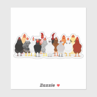 cute chicken group sticker
