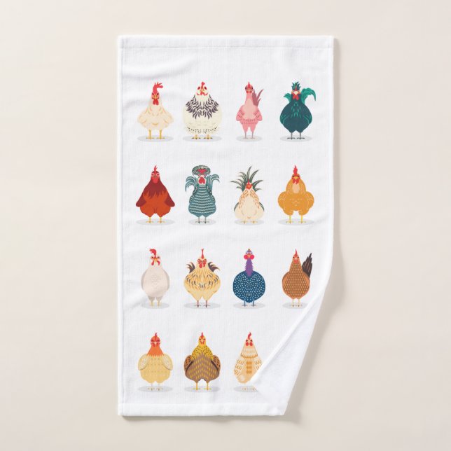 Cute Chicken Hand Towel (Hand Towel)