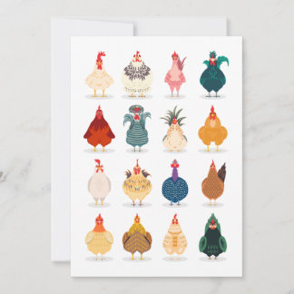 Cute Chicken Holiday Card