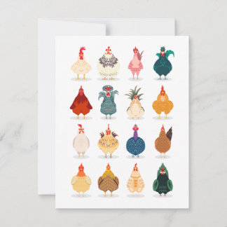 Cute Chicken Holiday Card