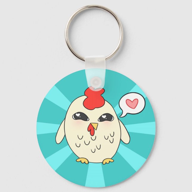 Cute Chicken Key Ring (Front)