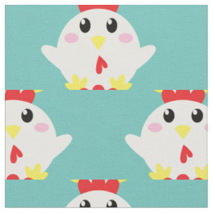 Cute Chicken Kids Farm Bird Cartoon Fabric