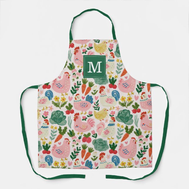 Cute Chicken Kitchen Apron (Front)