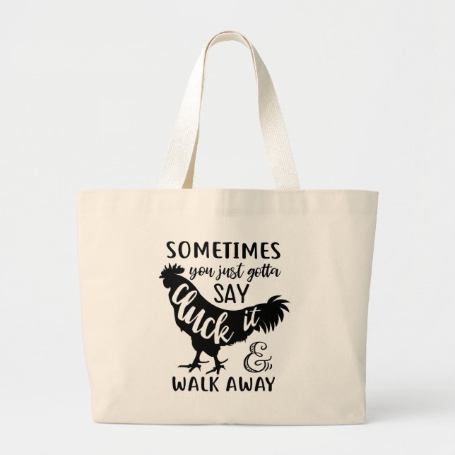 Cute Chicken Lover F Off Farm Farmer Rooster Tote (Front)