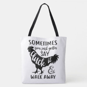 Cute Chicken Lover F Off Farm Farmer Rooster Tote Bag