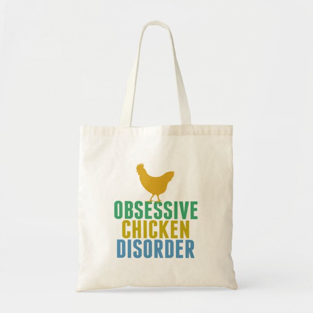 Cute Chicken Lover Farm Animal Humour Tote Bag (Front)