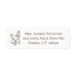Cute Chicken Lover Farm Crazy Chicken Lady Farmer Return Address Label