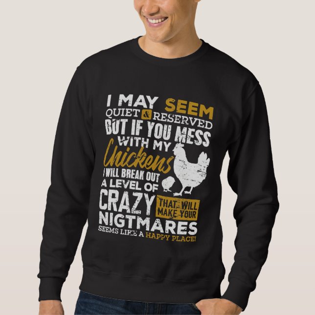 Cute Chicken Lover Farmer   Sweatshirt (Front)