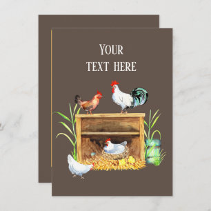 cute chicken lovers add sentiment card