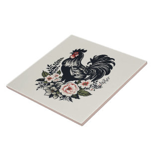 Cute chicken lovers Country  Ceramic Tile