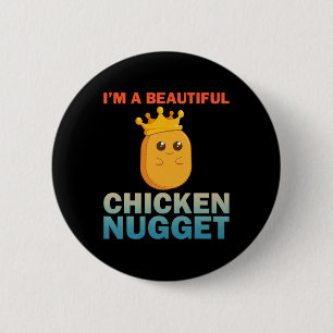 Cute Chicken Nugget Art For Women Girls Chicken Nu 6 Cm Round Badge