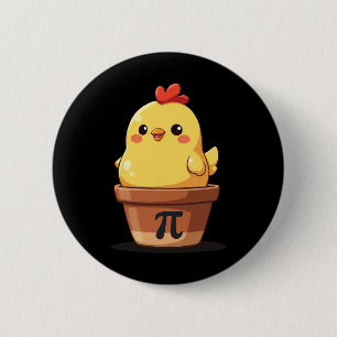 Cute Chicken Pot Pi Day Pie Math Teachers Lover 3. 6 Cm Round Badge