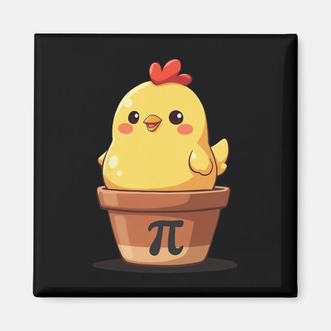 Cute Chicken Pot Pi Day Pie Math Teachers Lover 3. Magnet (Front)