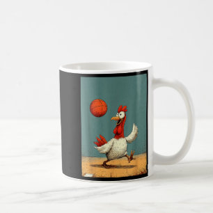 Cute Chicken Sports Funny Basketball Graphic Art Coffee Mug