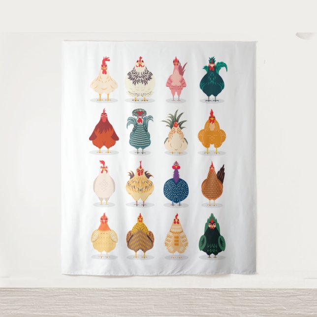 Cute Chicken Tapestry (Front)