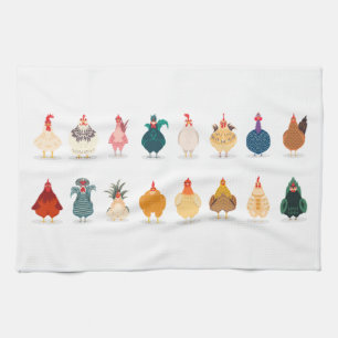 Cute Chicken Tea Towel