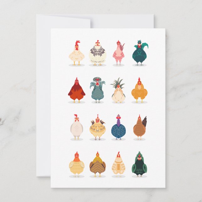 Cute Chicken Thank You Card (Front)