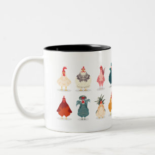 Cute Chicken Two-Tone Coffee Mug