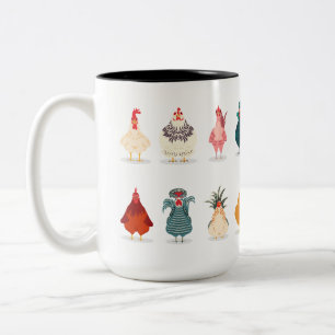Cute Chicken Two-Tone Coffee Mug
