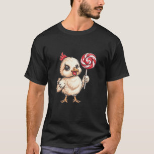 Cute Chicken With Lollipop I Kids Chicken T Shirt