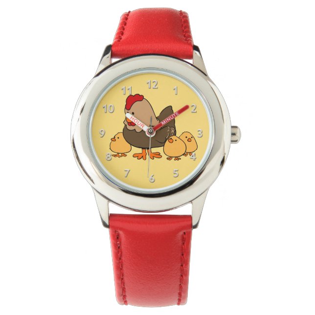Cute Chickens kids' watches (Front)
