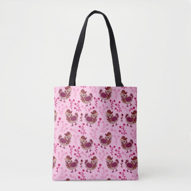 Cute Chickens Tote Bag (Front)