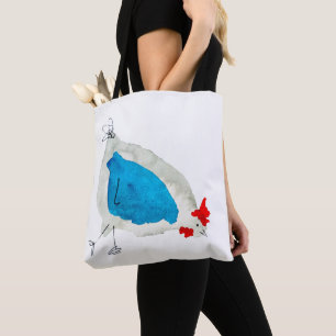 Cute chickens watercolor tote bag