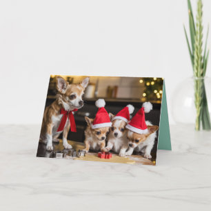 Cute Chihuahua Christmas Cookie Card